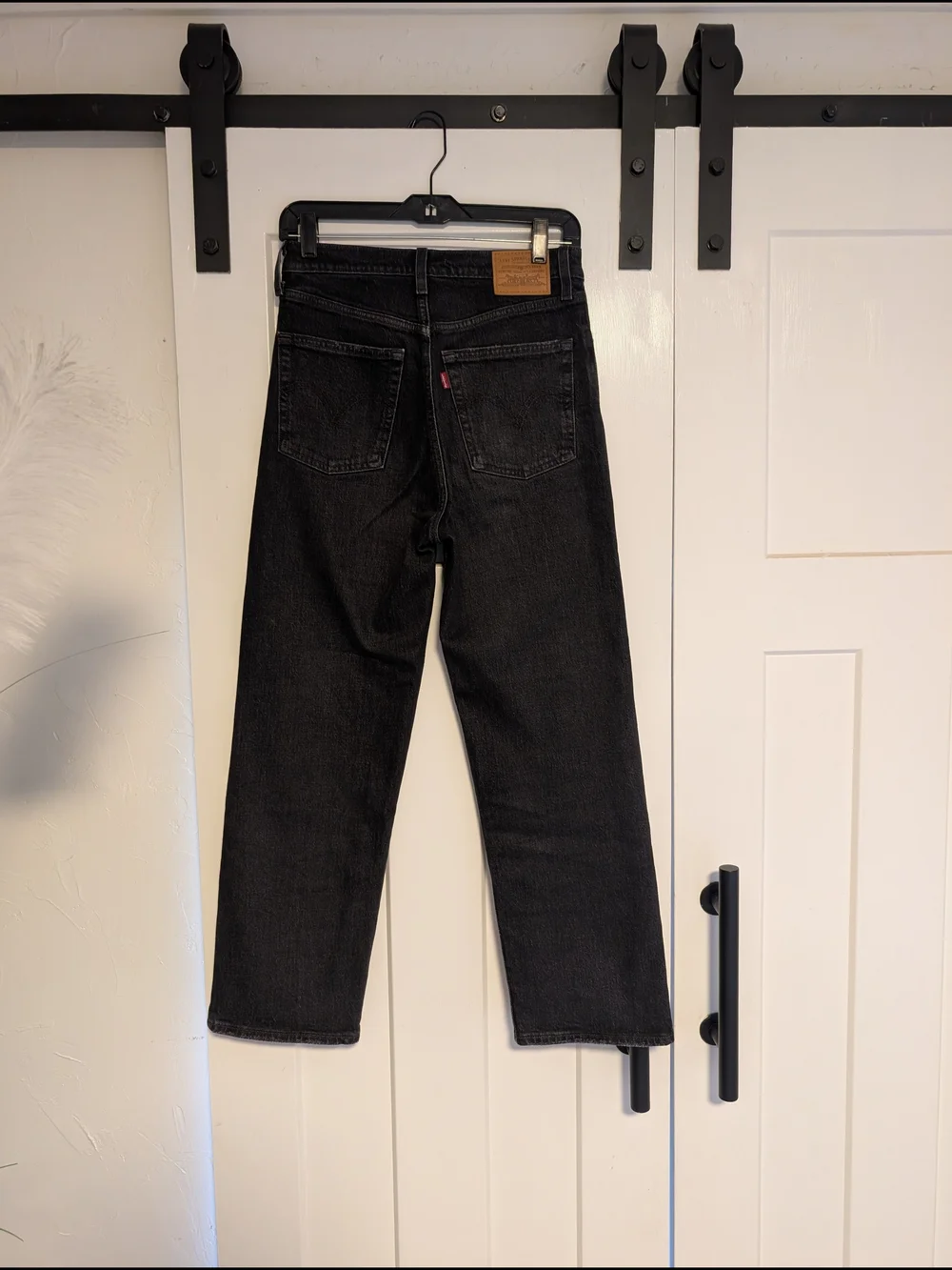 Levi's Women's ribcage Straight Black Jeans